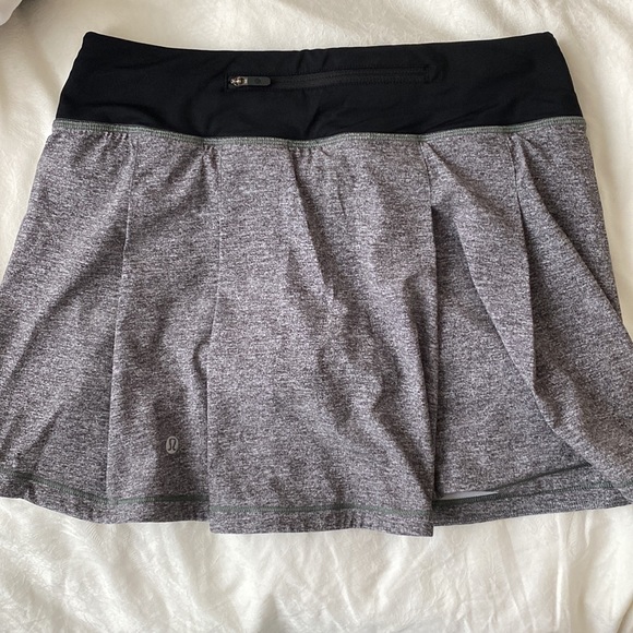 Lululemon Pace Rival Skirt (Regular) No Panels-Heather Lux Multi Black/Black - Picture 4 of 5